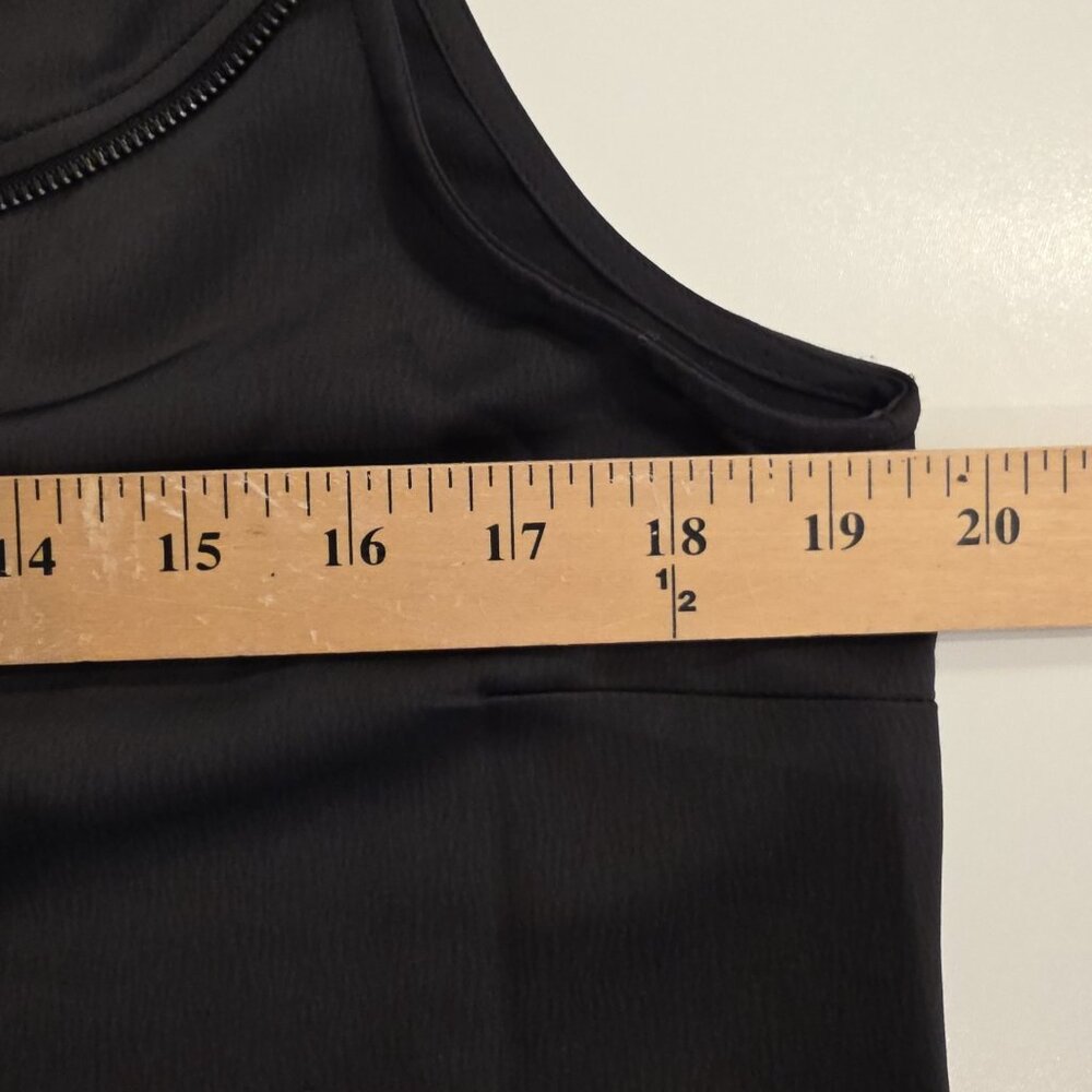 Kenneth Cole Sleeveless Top Women M Black Half Zip Sleeveless Shirt - Picture 5 of 9